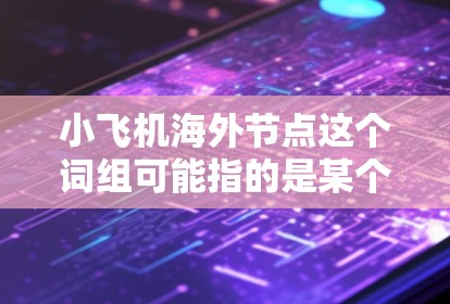 小飞机海外节点这个词组可能指的是某个项目、产品或服务在海外地区的节点或部署情况。以下是一些可能的解释和背景信息