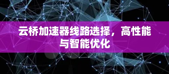 云桥加速器线路选择，高性能与智能优化