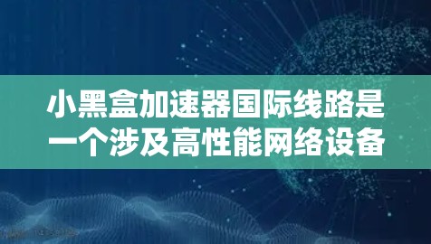 小黑盒加速器国际线路是一个涉及高性能网络设备和国际数据传输的综合术语。以下是对该概念的详细分析和总结