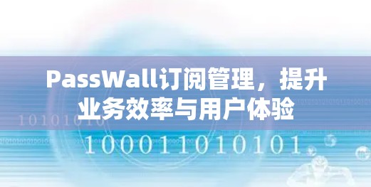 PassWall订阅管理，提升业务效率与用户体验