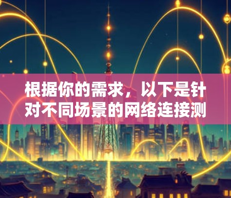 根据你的需求，以下是针对不同场景的网络连接测试工具推荐
