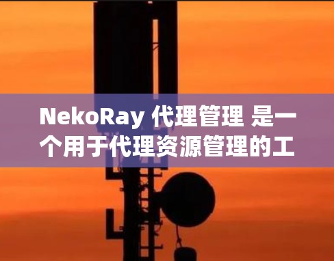 NekoRay 代理管理 是一个用于代理资源管理的工具，常用于网络运营、SEO、广告投放等领域。以下是使用 NekoRay 代理管理 的常见步骤和注意事项