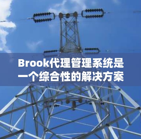 Brook代理管理系统是一个综合性的解决方案，旨在帮助企业高效地管理代理商业务。以下是对Brook代理管理系统的详细分析和总结