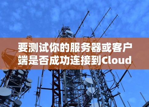 要测试你的服务器或客户端是否成功连接到Cloudflare网络，可以按照以下步骤进行
