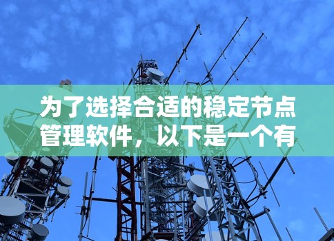 为了选择合适的稳定节点管理软件，以下是一个有条理的比较和选择指南