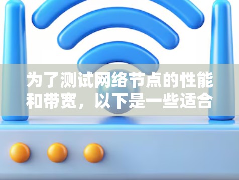 为了测试网络节点的性能和带宽，以下是一些适合不同需求的工具，每个工具都有其特定的优势和适用场景
