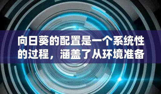 向日葵的配置是一个系统性的过程,涵盖了从环境准备到高级功能的多个方面。以下是详细的步骤指南,帮助您顺利完成向日葵的安装和配置