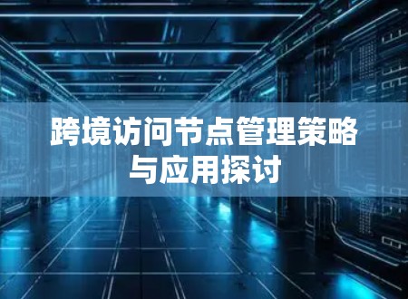 跨境访问节点管理策略与应用探讨