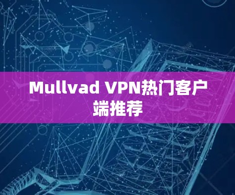 Mullvad VPN热门客户端推荐